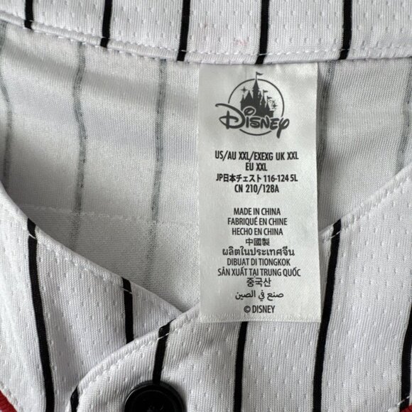 Disney Parks True Original Mickey Mouse Pinstripe Baseball Jersey #28 Size XXL - Picture 4 of 7